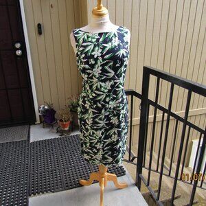 #746  NEW WOMAN'S COTTON SHEATH DRESS BY CHAPS (SIZE 14)